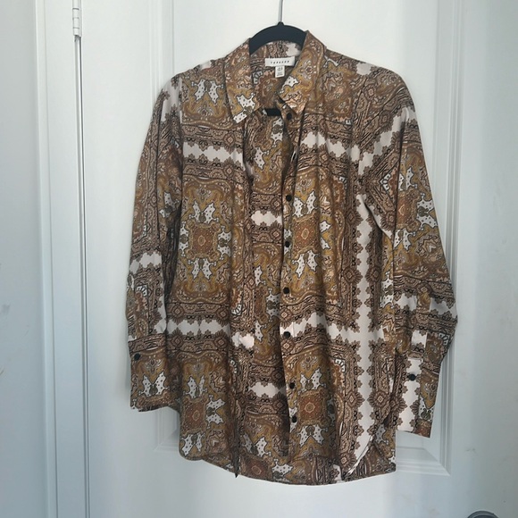 Topshop Paisley Square Shirt - Picture 2 of 4